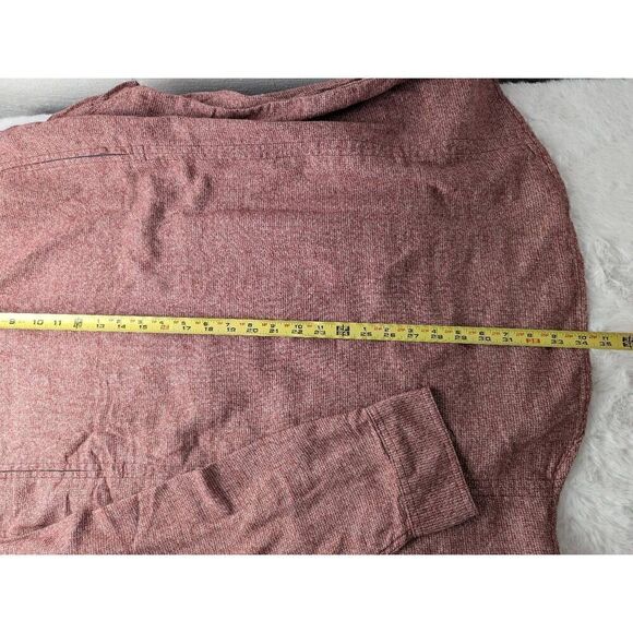 Duluth Trading Company Relaxed Fit Heather Red Flannel Button up Shirt Men's Siz - Picture 7 of 9